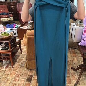 Lulu's Teal Maxi Dress